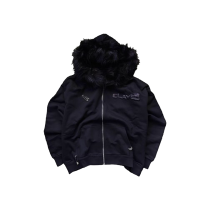 Clayed fur zip