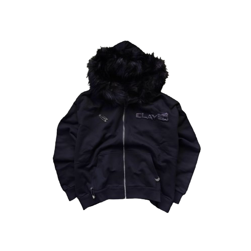 Clayed fur zip